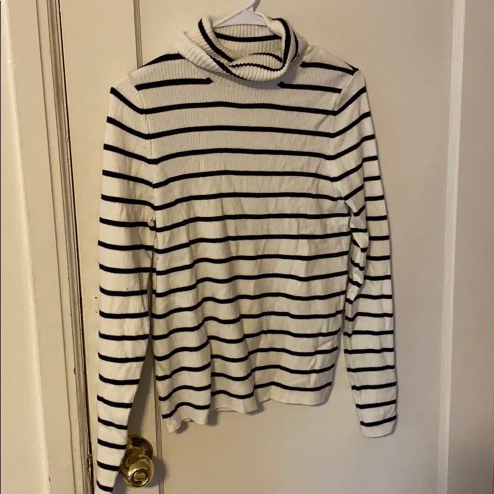 stripe turtle neck